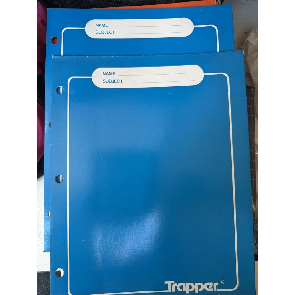 (2) Vintage 1980s Mead Trapper Keeper Portfolio Red Folders - New Old Stock